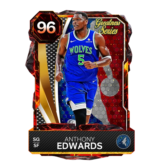 Anthony Edwards — NBA 2K27 Greatness Series: NBA is Back 96 OVR Magma Card